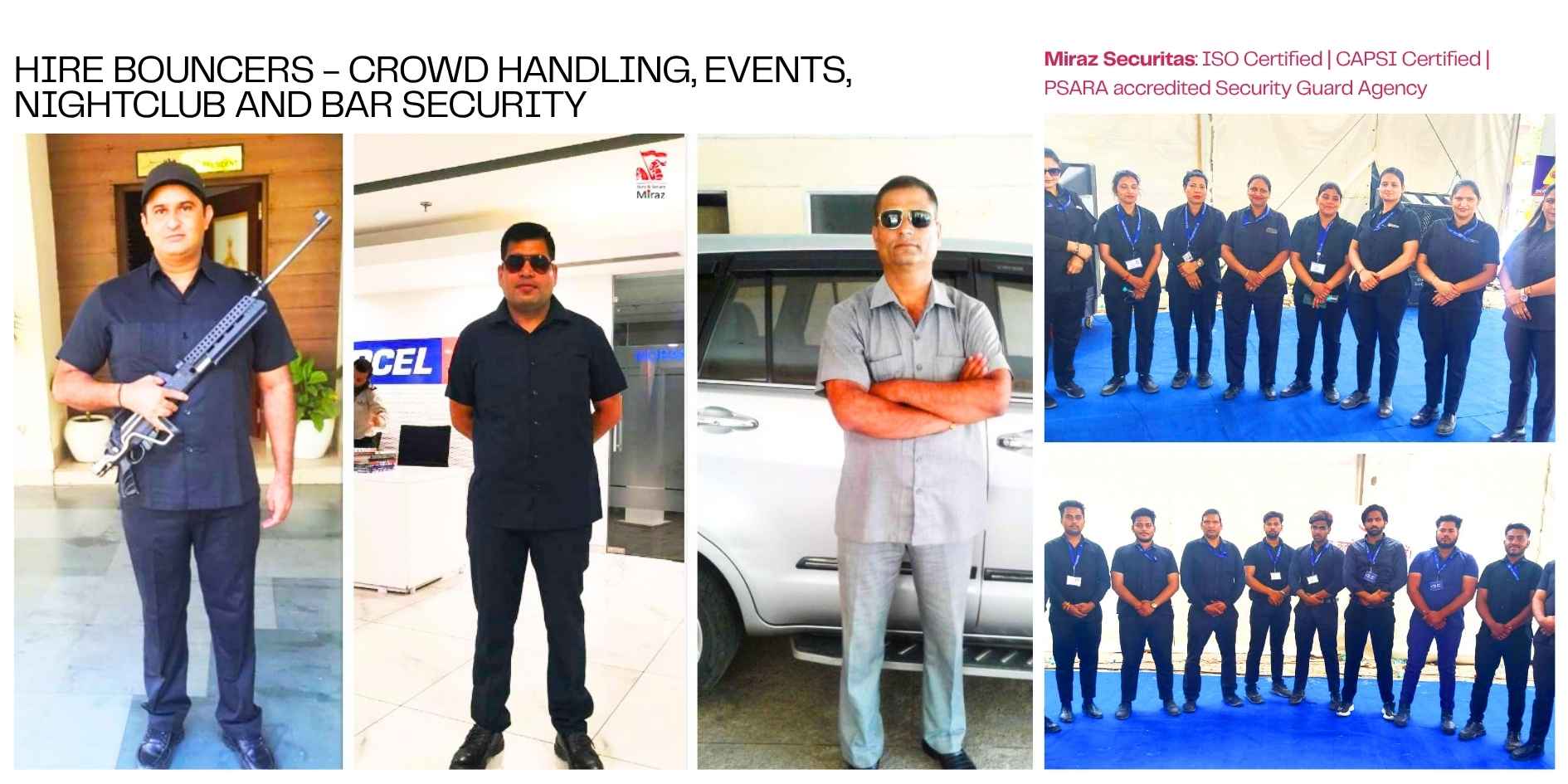 Hire bouncer for Bar Nightclub by Miraz Securitas